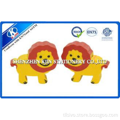 Cartoon Animal Promotional TPR Kids Erasers 31.2cm Red and